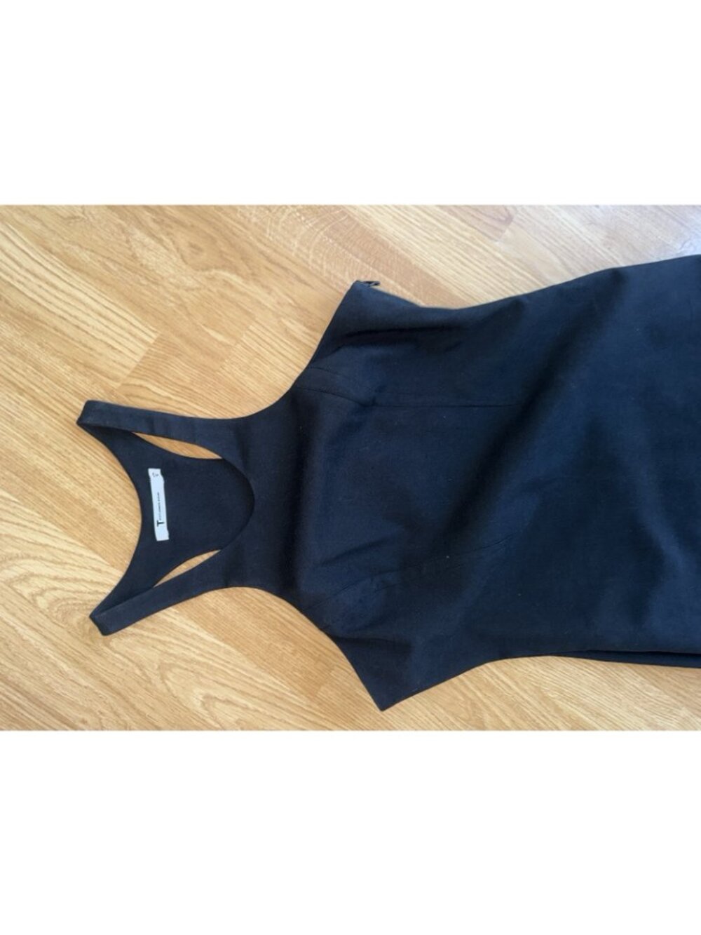 T by Alexander Wang Black Sleeveless Bodycon Dress Small Full Zip T-back 1B - Picture 10 of 13